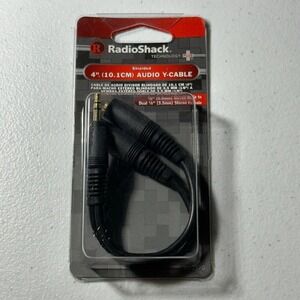 RadioShack Audio Y Cable Stereo Studio Gold Plated Connector Splitter New